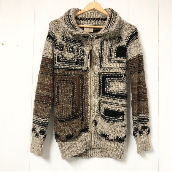 Aritzia Wilfred Free Full Zip Wool Blend Sweater